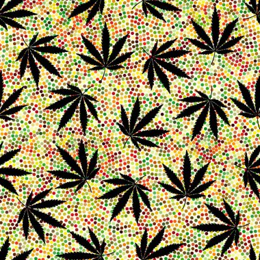 Rastafarian grunge kenevir yaprağı.