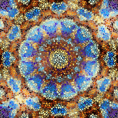 Sorunsuz mozaik sanat desen