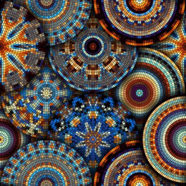 Sorunsuz mozaik sanat desen