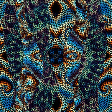 Sorunsuz mozaik sanat desen