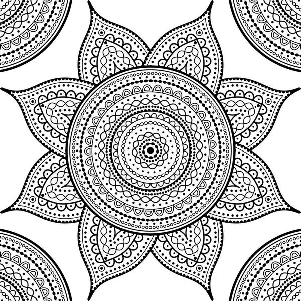 Padrão de mandala redonda abstrata — Vetor de Stock