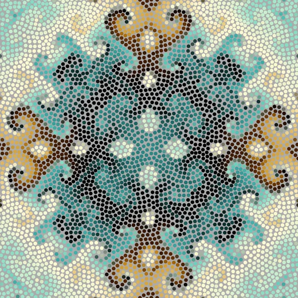 Motif d'art mosaïque sans couture — Image vectorielle