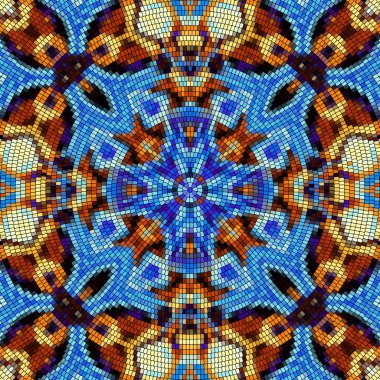 Sorunsuz mozaik sanat desen
