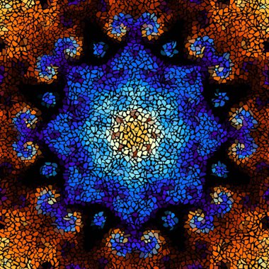 Sorunsuz mozaik sanat desen