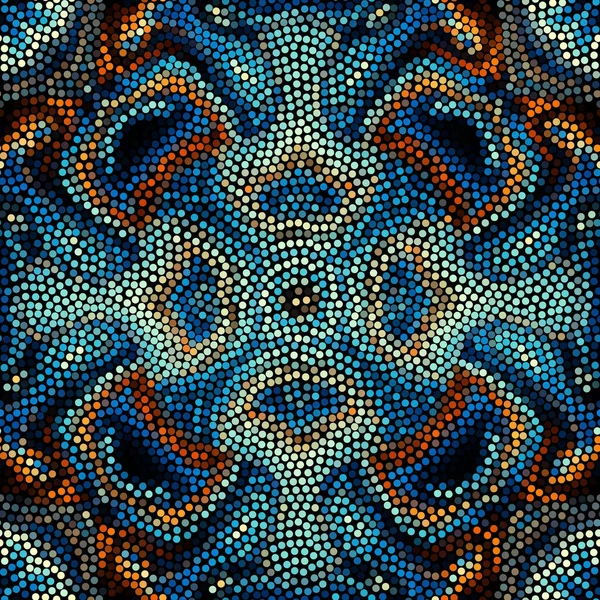 Motif d'art mosaïque sans couture — Image vectorielle