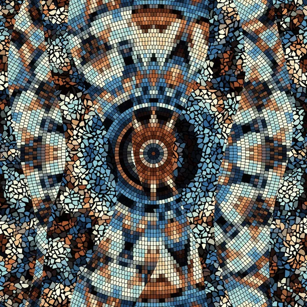 Motif d'art mosaïque sans couture — Image vectorielle