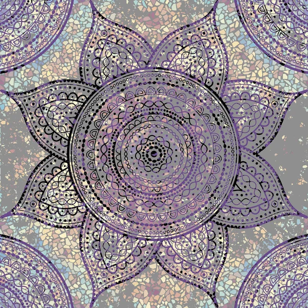 抽象的な円形のマンダラ パターン — ストックベクタ