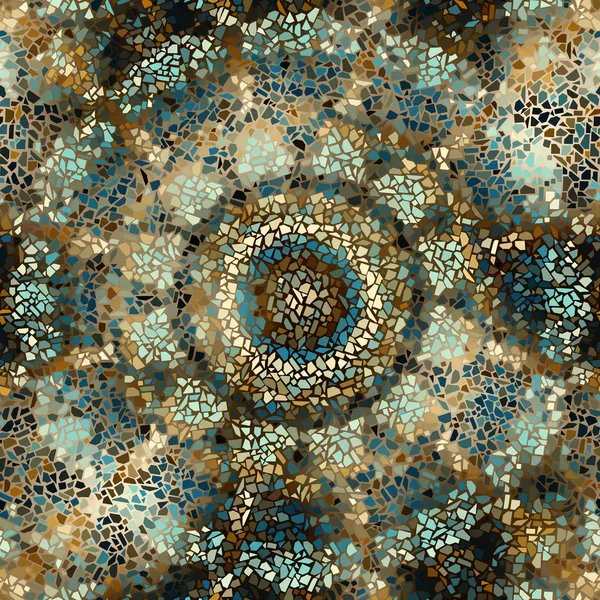 Motif d'art mosaïque sans couture — Image vectorielle