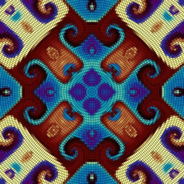 Sorunsuz mozaik sanat desen