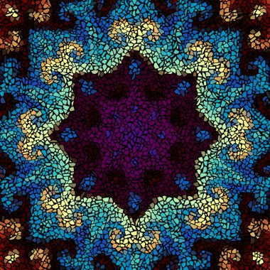 Sorunsuz mozaik sanat desen