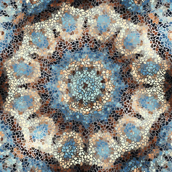 Motif d'art mosaïque sans couture — Image vectorielle