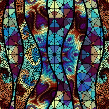 Sorunsuz mozaik sanat desen