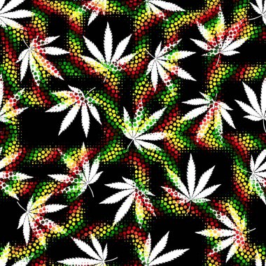 Rastafarian grunge kenevir yaprağı.