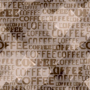 - Kahve. Kahverengi arka planda soyut kahve çekirdekleri