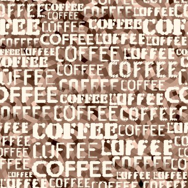 - Kahve. Kahverengi arka planda soyut kahve çekirdekleri