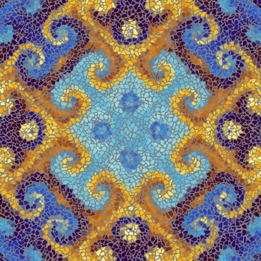Sorunsuz mozaik sanat desen
