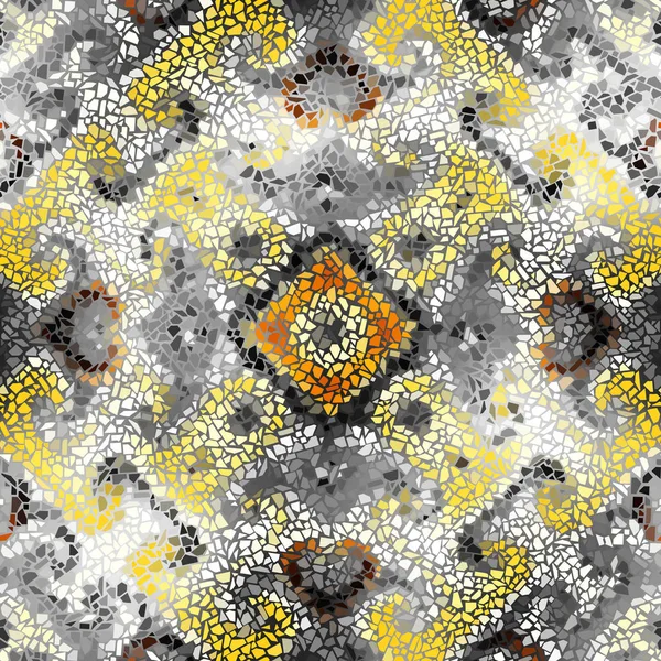 Motif d'art mosaïque sans couture — Image vectorielle