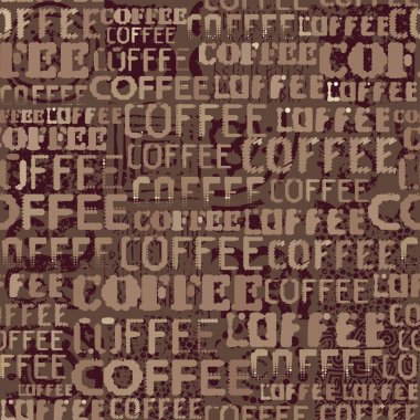 - Kahve. Kahverengi arka planda soyut kahve çekirdekleri