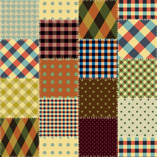 Schema geometrico del patchwork di un quadrato . — Vettoriale Stock