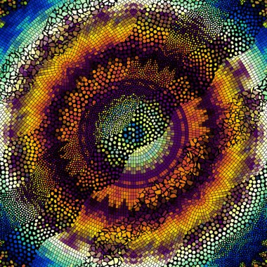 Dalgalar dekoratif mozaik döşeme desenleri