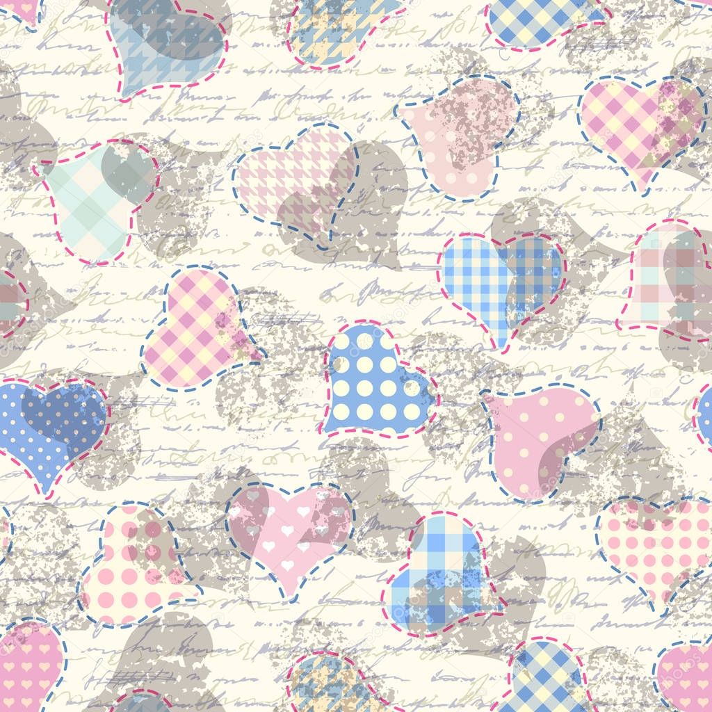 Geometric hearts pattern.