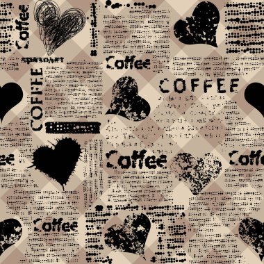 - Kahve. Kahverengi arka planda soyut kahve çekirdekleri