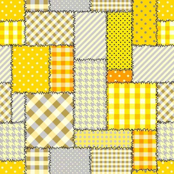 Geometrik patchwork desen bir kareler. — Stok Vektör