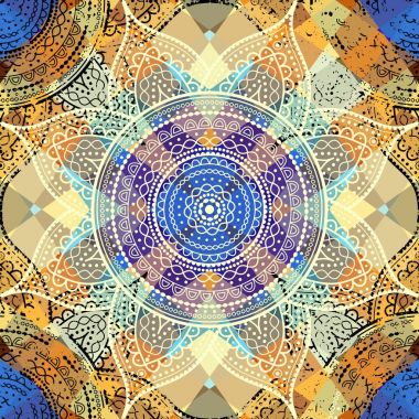 Soyut yuvarlak mandala desen