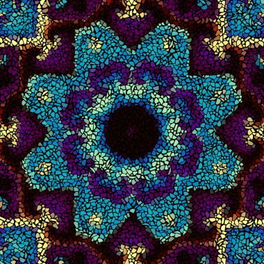Sorunsuz mozaik sanat desen