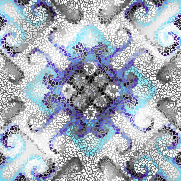 Motif d'art mosaïque sans couture — Image vectorielle