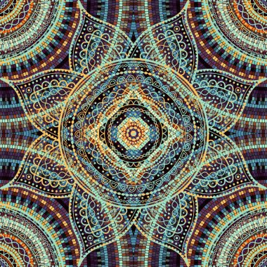 Soyut yuvarlak mandala desen