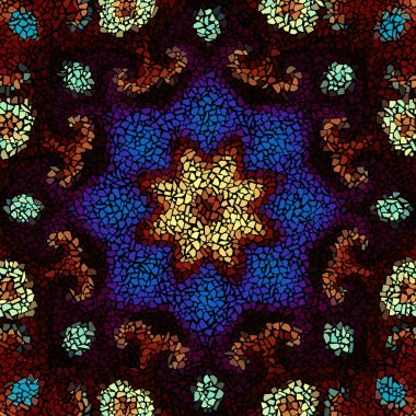 Sorunsuz mozaik sanat desen