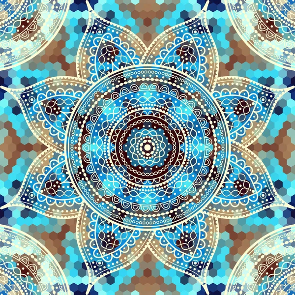 Patrón de mandala redondo abstracto — Archivo Imágenes Vectoriales