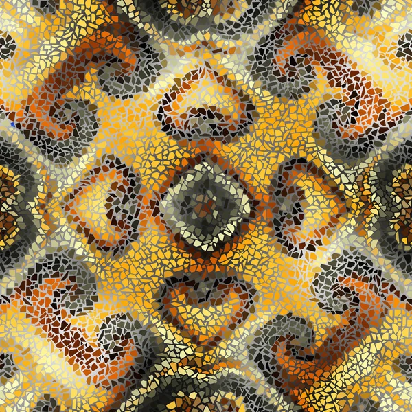 Sömlös mosaik konst mönster — Stock vektor