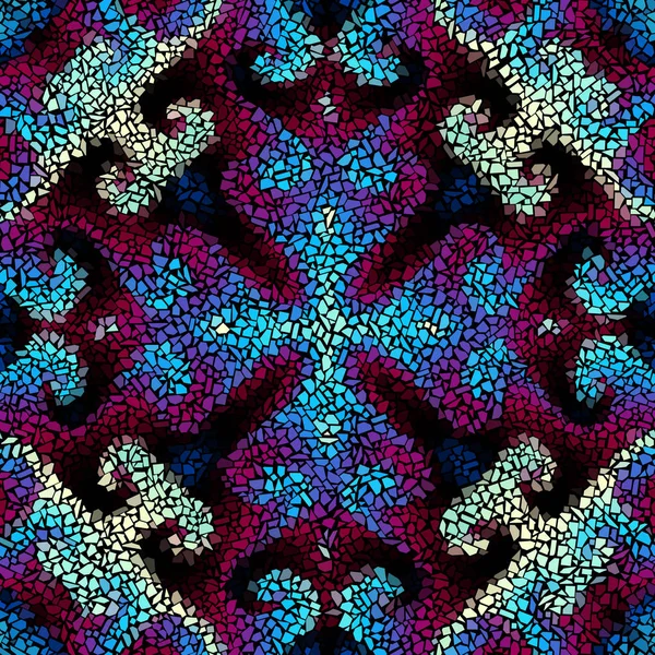 Motif d'art mosaïque sans couture — Image vectorielle