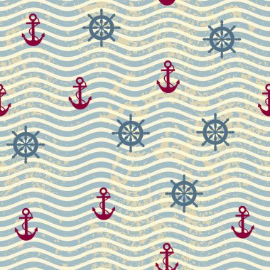 Waves nautical pattern clipart