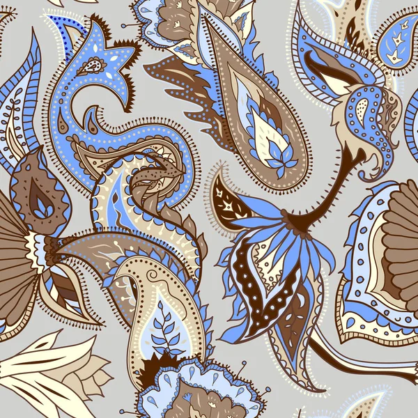 Naadloze patroon paisley. — Stockvector