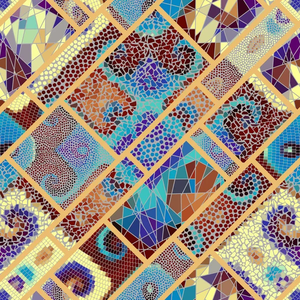 Modèle de mosaïque sans couture — Image vectorielle