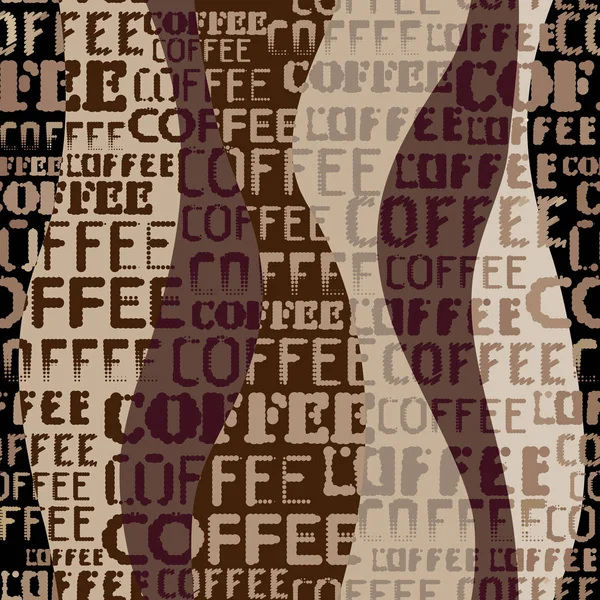 咖啡。棕色背景的咖啡豆摘要 — 图库矢量图片