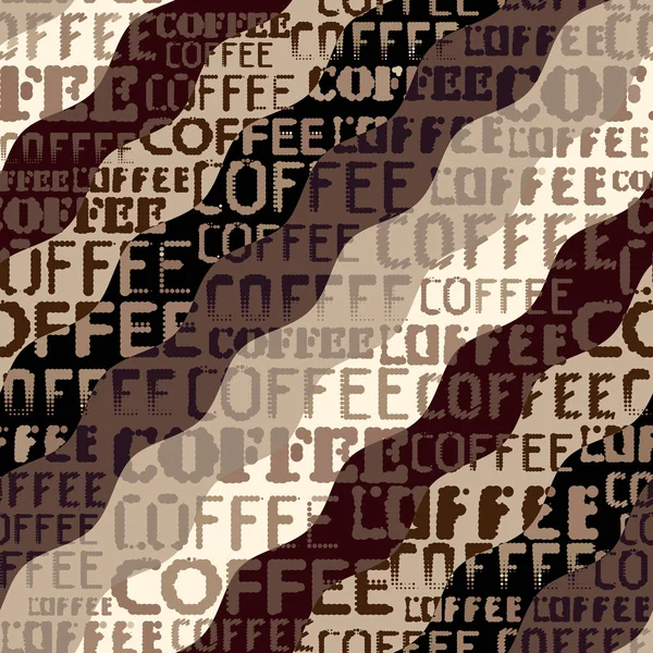 Kávu. Abstraktní kávová zrna na hnědém pozadí — Stockový vektor