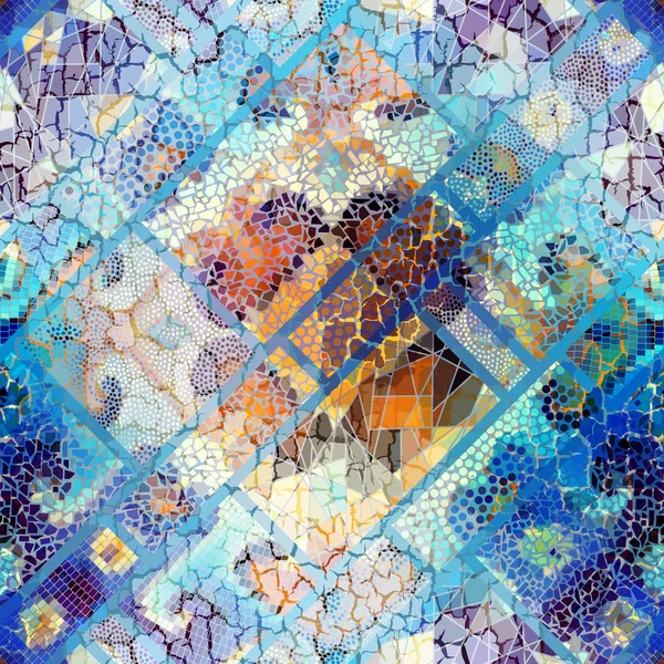 Bezszwowe sztuka mozaiki — Wektor stockowy