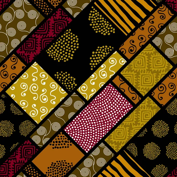 Ethnische nahtlose Muster im afrikanischen Stil. — Stockvektor