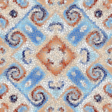 Sorunsuz mozaik sanat desen