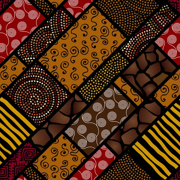 Patrón étnico sin costura en estilo africano . — Vector de stock