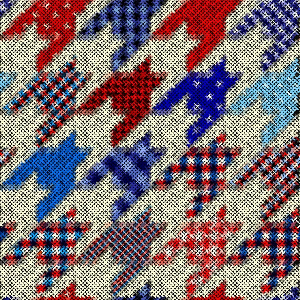 Modèle sans couture Hounds-dent — Image vectorielle