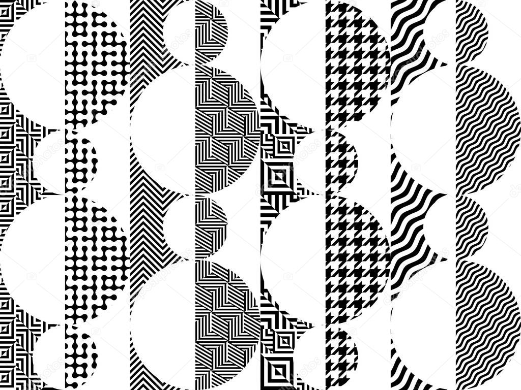 Geometric abstract symmetric pattern in pixel art style.