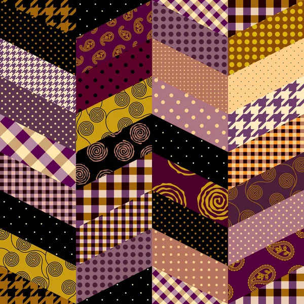 Motif textile Patchwork. fond de conception de matelassage sans couture. — Image vectorielle