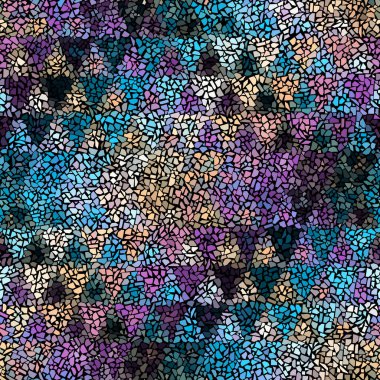 Dikişsiz mozaik sanat deseni. Vektör görüntüsü.