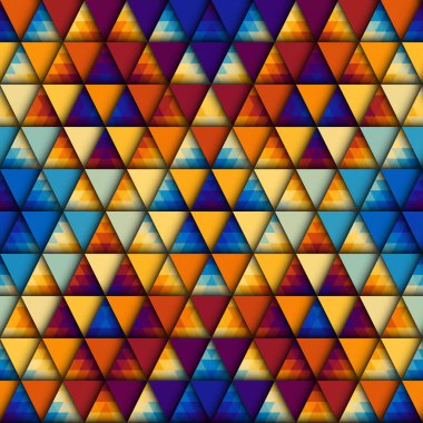 Bir üçgenin kusursuz vektör deseni arkaplanı.