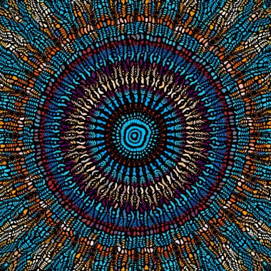 Vektör mozaik sanat desen. Eğri mozaik görüntü